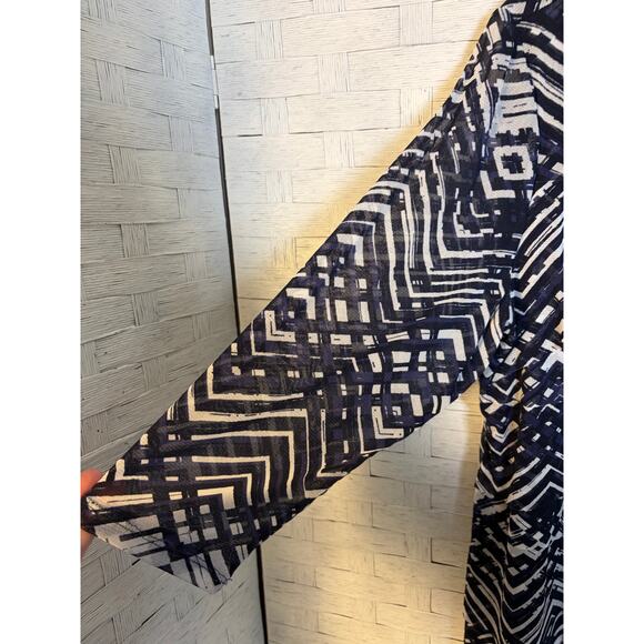 Alfani women’s blouse tiered layered feminine white 3/4 sleeves plus size  - Picture 3 of 9